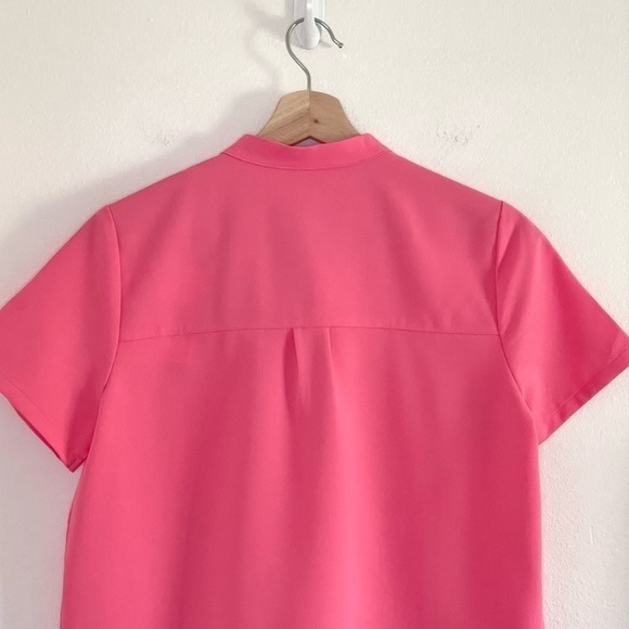 NWT Figs Limited Edition Nata Zip Henley Scrub Top Neon Pink XS - Picture 6 of 16